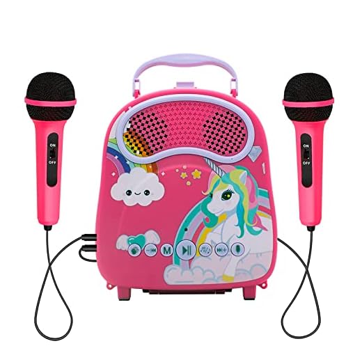 NA Kids Karaoke Machine for Girls Boys with 2 Microphones Toddlers Bluetooth Karaoke Toy for Singing Portable Children Karaoke Speaker with Voice Changer for Christmas Holiday Birthday Gift