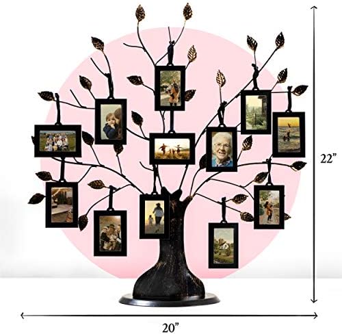 Thetford Design Family Tree Photo Frame with 12 Hanging Picture Frames