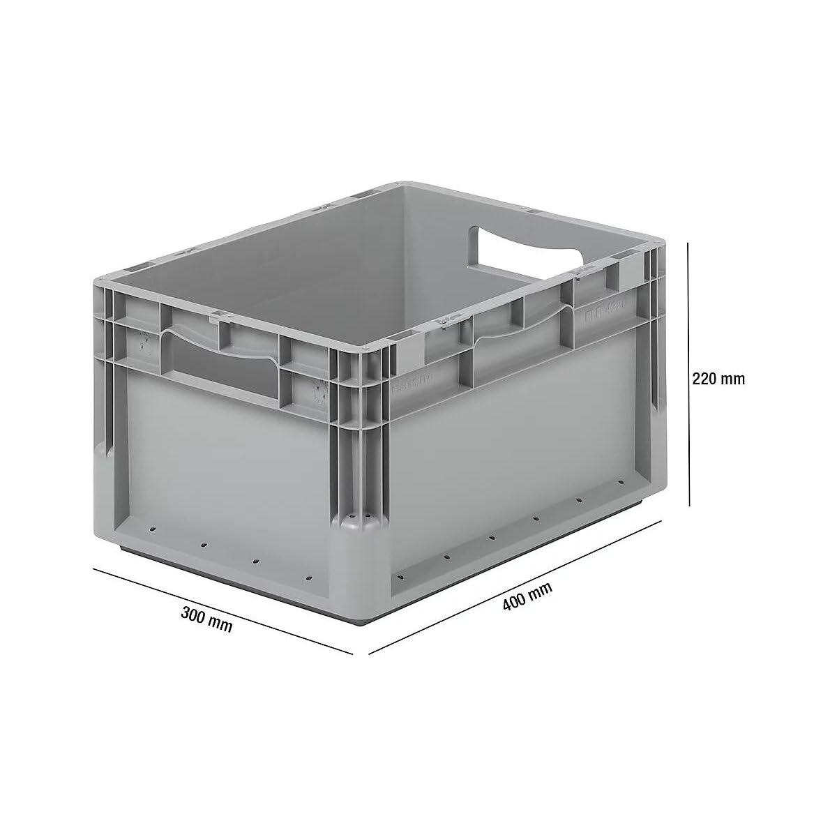 SSI Schäfer EuroBox ELB 4220 grau, 40x30x22cm, 9er Set