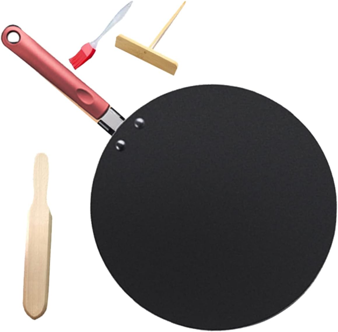 LIFKOME Flat Pancake Griddle Pan Nonstick Great for Eggs Pancakes Steaks Compact Easy to Store