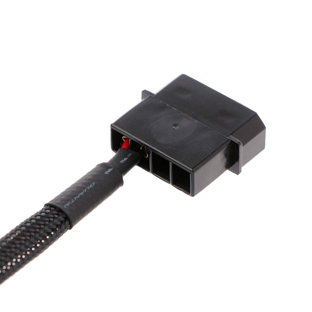4-Pin Molex Maschio a 3-Pin/4-Pin PWM Cavo Adattatore di prolunga per Ventola con Maniche Maschio, Cavo Adattatore-Nero
