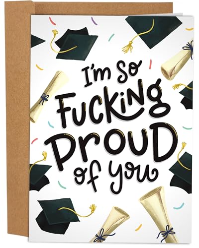 Sleazy Greetings �ʔ������ƃJ�[�h �� �ޏ� - �ʔ������ƃJ�[�h �j�����p - ���Z��w ��w ���߂łƂ� �O���[�e�B���O�J�[�h �w������ - So Fucking Proud Of You �J�[�h