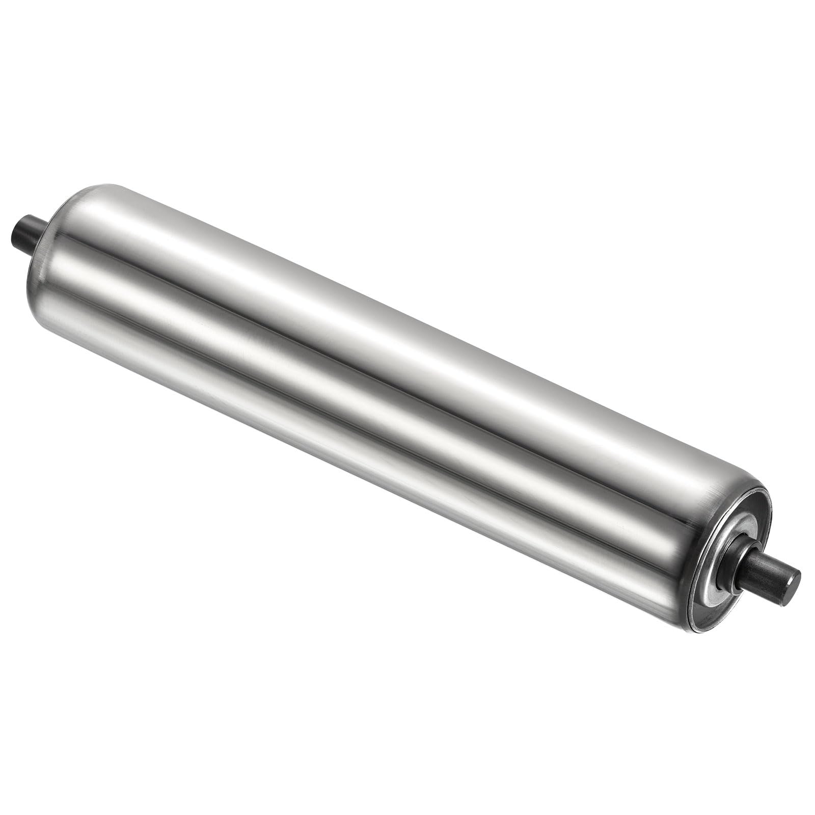 PATIKIL Rodillo Transportador de 3.5" de Diámetro y 16" de Longitud, 1 Paquete de Acero Inoxidable, Pieza de Repuesto de Transmisión Galvanizada, Extremo Plateado