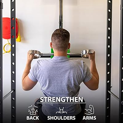 Synergee Pro-Style Lat Bar Cable Attachment. Universal Attachment for Cable Machines. Pull Down/Press Down Bar Accessory. Available Sizes 24, 34 and 38