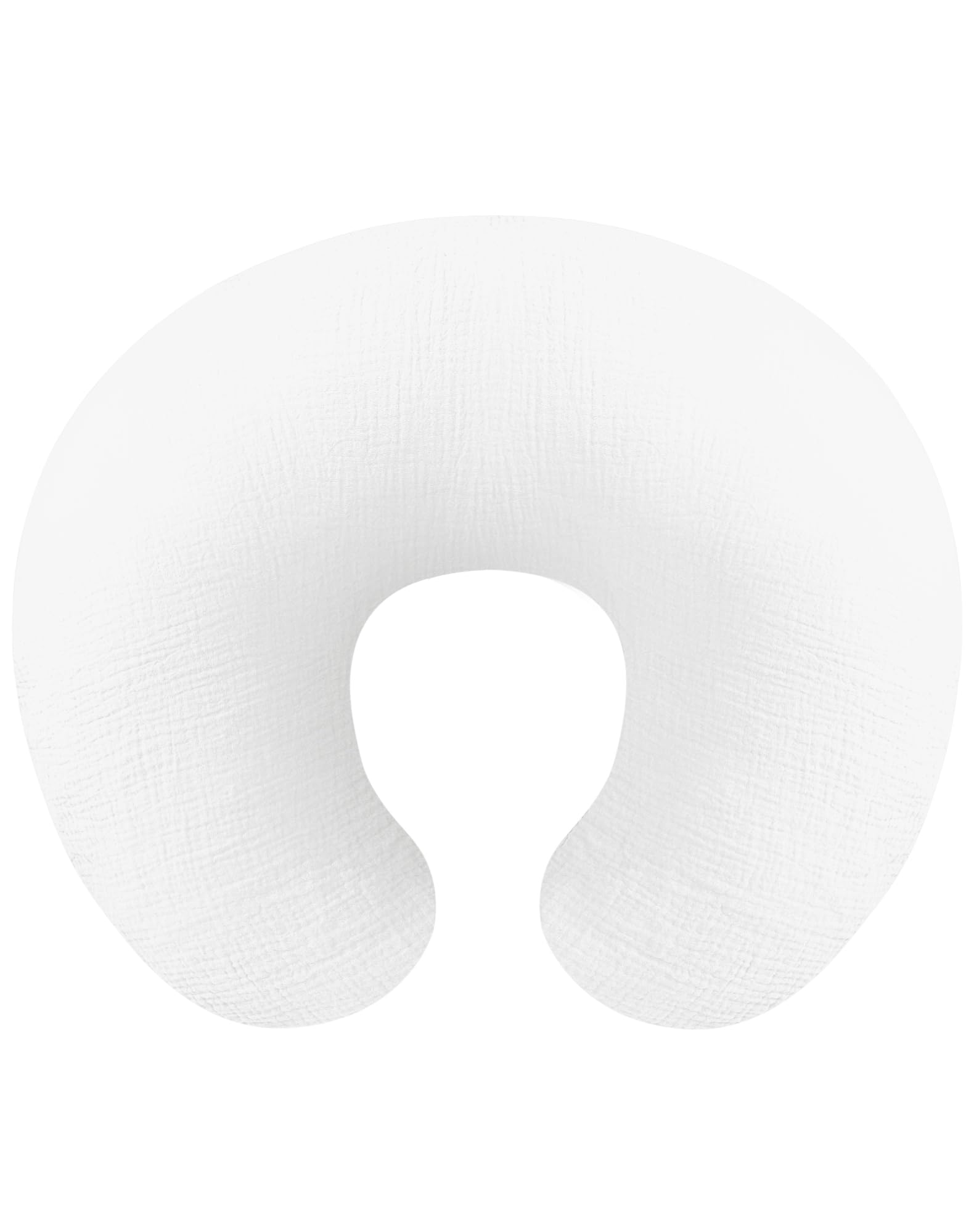 Wimist Nursing Pillow Covers, Muslin Nursing Cover for Breastfeeding Pillows, Comfortable for Baby Girls and Boys (White)