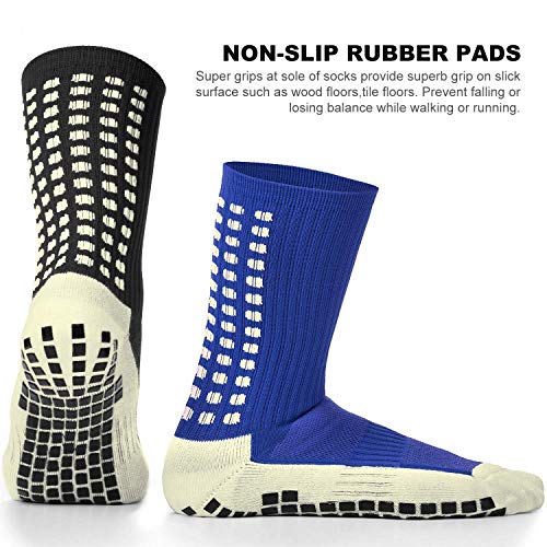 nti-Slip Sports Socks (2 Pairs) - Non-Slip Grip Socks for Men & Women Shoe Sizes 6-11.5 - Football, Soccer, Basketball, Yoga, Indoor/Outdoor4