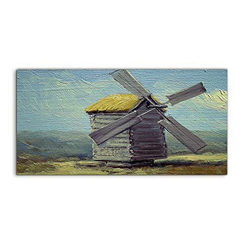 Tableau acrylique 100x50cm salon chambre Coloray paysage de moulin photo murale acryl art