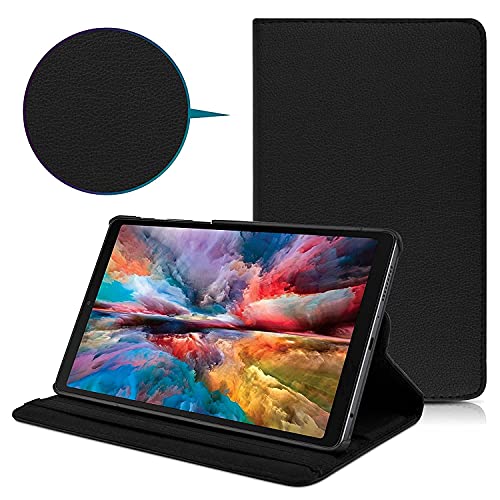 Image of M Cart Smart Rotate Hard Back Flip Stand Case Cover for Samsung Tab S6 Lite Cover 10.4 inch SM-P610 /P615 (Black)
