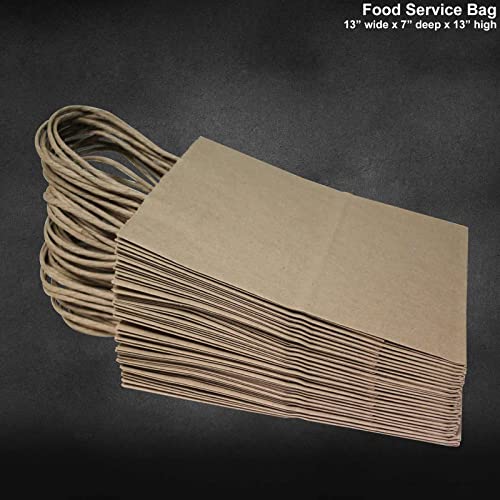 Flexicore Packaging Brown Kraft Paper Bags Size: 13 Inch X 7 Inch X 13 Inch | Count: 100 Bags | Color: Brown #TOP4