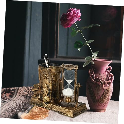 BESPORTBLE Decorações De Ampulheta De Folhas Cilíndricas Para Casa Pincel De Maquiagem Orgnaizer Mes