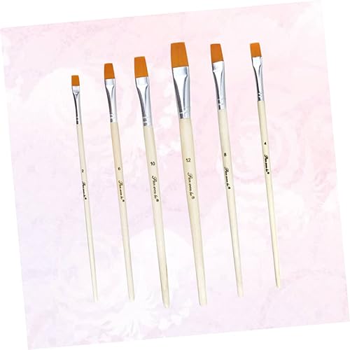 Miniatura 5 de VILLCASE 6 pinceles de pintura para pinceles de pintura redondos, kits de traje, pinceles de pintura de nailon, pinceles de dibujo, pincel de