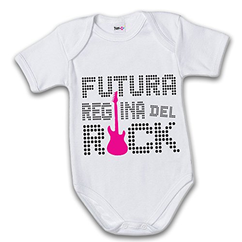 Body Re del Rock Grafica Fucsia 12 Mesi Manica