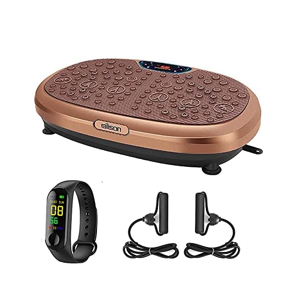 EILISON FitMax 3D XL Vibration Plate Exercise Machine - Whole Body Workout Vibration Fitness Platform w/Loop Bands - Home Workout for Lymphatic Drainage Machine for Weight Loss, Wellness, Recovery