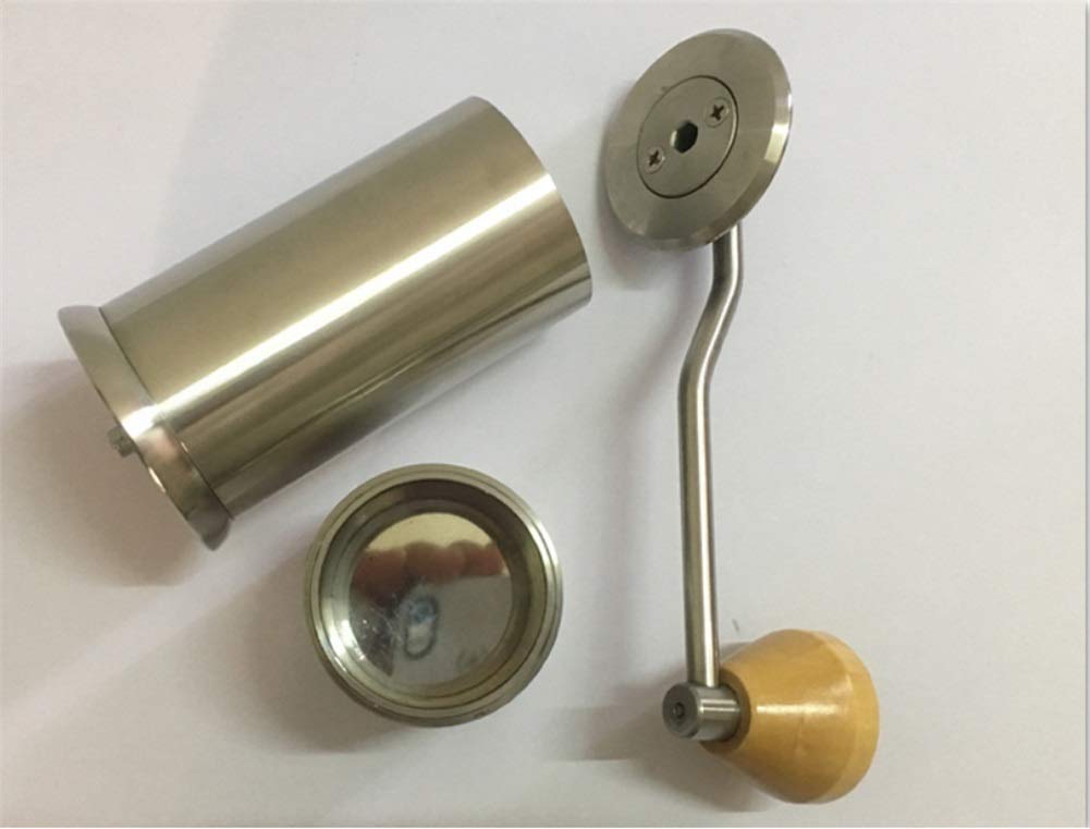 Ręczne młynki do kawy ręcznie rozchwytywany młynek ze stopu aluminium ręczny ekspres do kawy przenośny młynek do kawy 45 mm (kolor: Czarny)