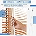 Bokon 2 Pieces White Fiberglass Blind Wand Vertical Blinds Stick Replacement with Hook and Handle for Window Opener Accessory(30 Inch)