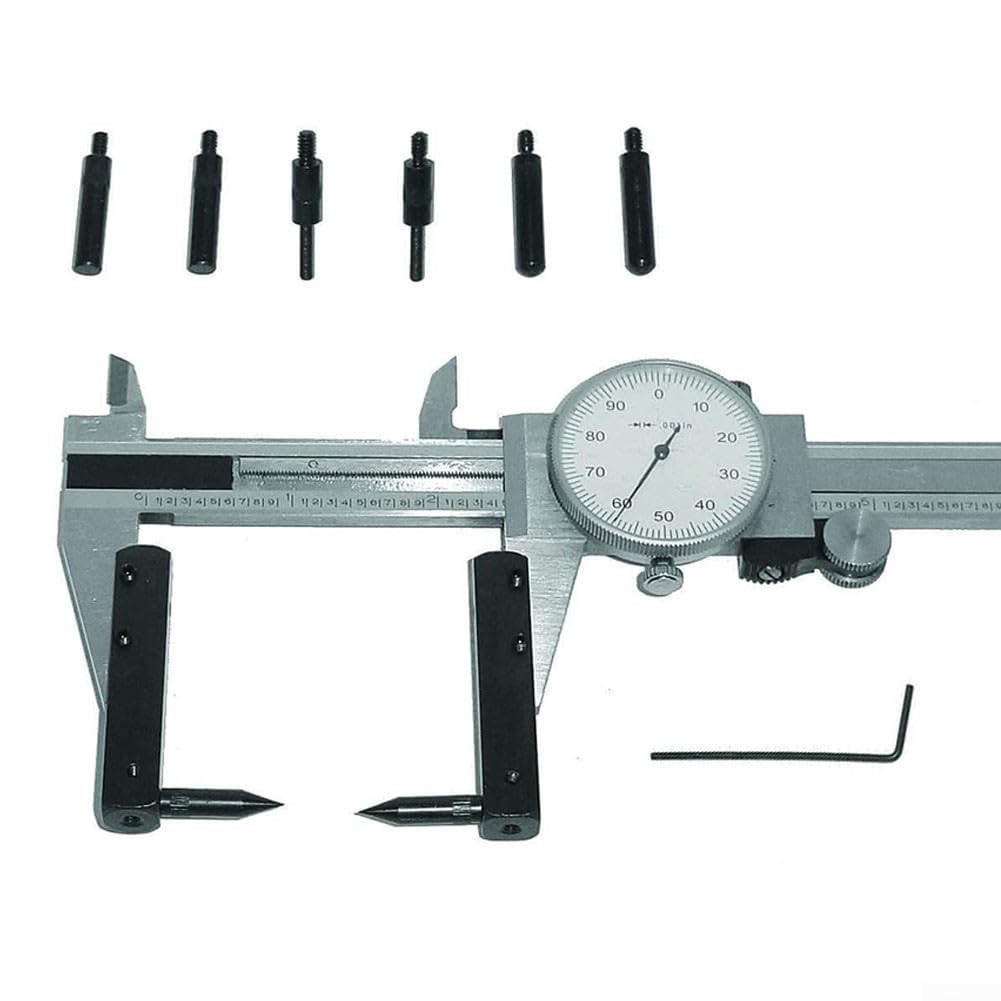 4-Punkt-Messschieberverlängerungssatz, Legierter Stahl, Tiefenmessschieber Zubehör für schwer erreichbare Bereiche, kompatibel mit Modell 4100-0044