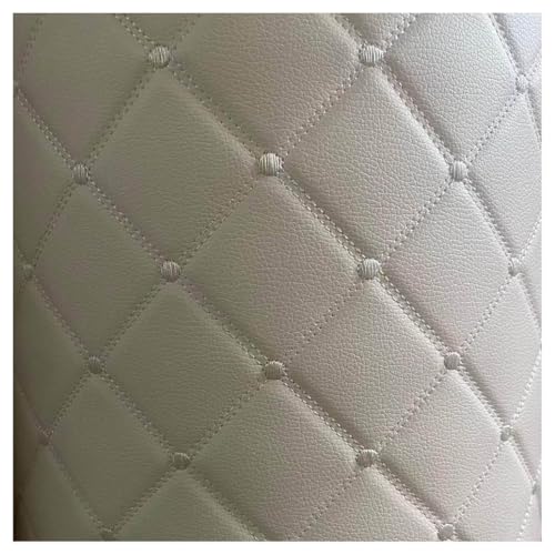 Matelassé Simili Cuir Diamant Cannelé Tissu Tapisserie PVC Rouge au Mètre 1.6m