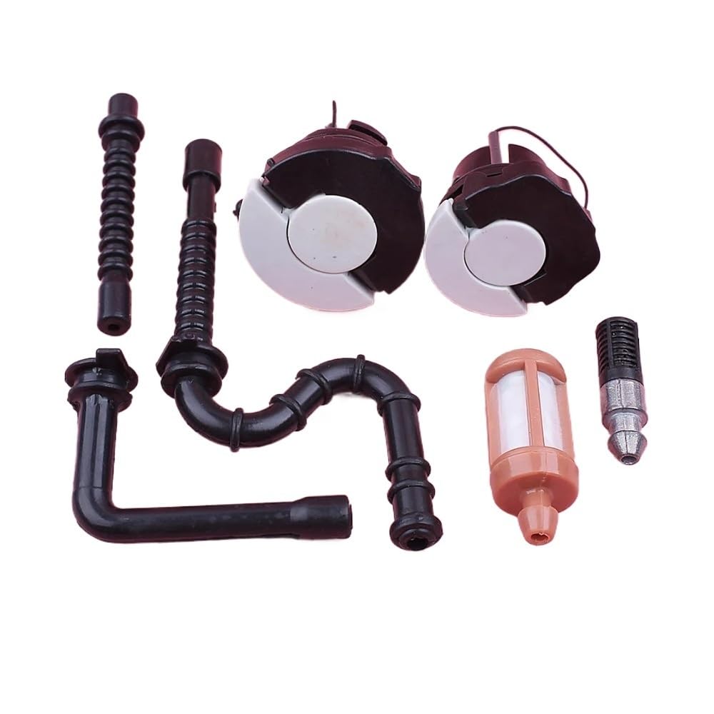 Adecuado for motosierra MS260 026, repuesto de filtro de aceite, manguera de pulso, tapa del tanque de combustible, kit de piezas for herramientas de jardín.