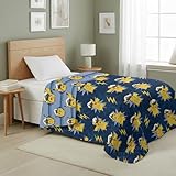 Northwest Pokémon Electric Captain Quilted Throw Blanket, Pikachu Adventure Artwork, Soft and Comfy for Bedding for Bed Couch, 60 x 80 inches