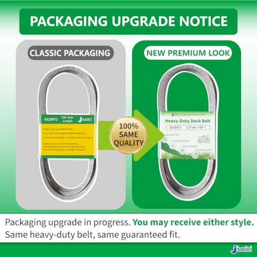 Image of GX20072 1 /2 inchx104 inch Heavy-Duty Mower Deck Belt Fits John Deere 42 inch Blade Belt
