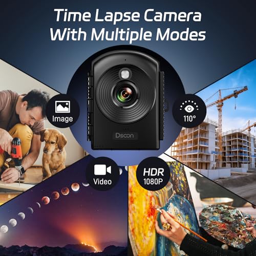 Image of Dsoon Time Lapse Camera,1080P FHD Timelapse Camera Outdoor Construction Recording,180-Days Standby,110 Wide Angle & 2.4 inch LCD Screen,IP66 Waterproof,Multiple Modes,Includes 32GB TF Card