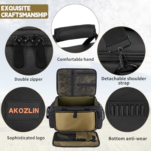 Image of AKOZLIN Cable File Bag with Dividers for Sound Instrument Accessories