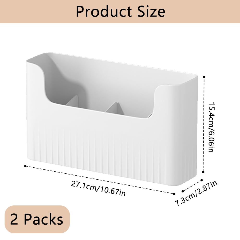 Auauraintt 2er Set Küchenschrank Organizer - Selbstklebende Aufbewahrungsboxen | Für Schrank & Bad