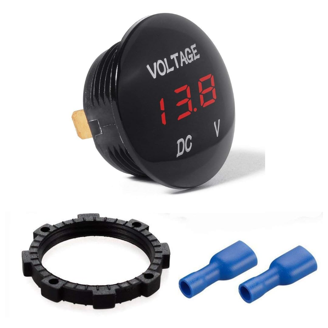 PGSA2Z Mini Waterproof Voltmeter with LED Digital Display, Voltage Meter DC 12V-24V Universal for Car/Motorcycle/Truck (RED) (B0D9MBT3WQ) Amazon Price History, Amazon Price Tracker