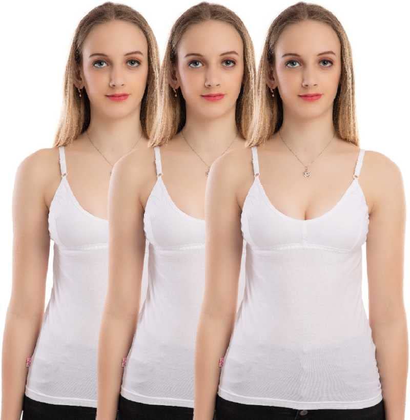 selsia Pure Cotton Women's Regular Fit Camisole Pack of 3-picture-21