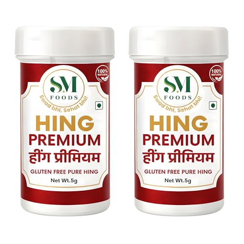 Image of SM FOODS Premium Pure Nukra Hing 5g (Pack of 2) | No Atta No Maida | Imported Premium Pure Heeng | Strong & Kadak Aroma | Gluten Free | Uncompounded | For Cooking & Digestion