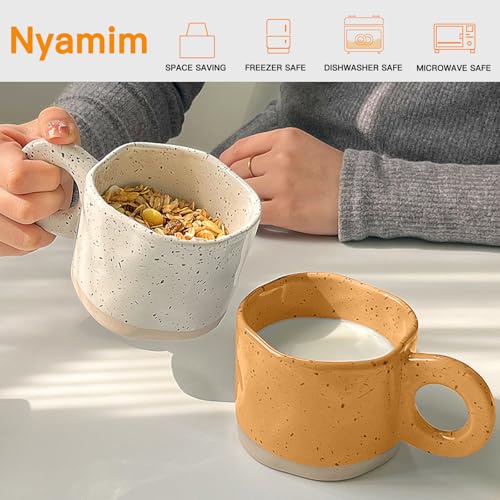 Set de 4 tazas de café cerámica 10oz multicolor miniatura 5