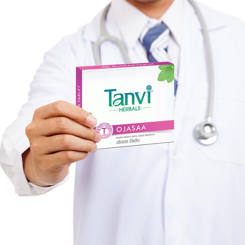 Tanvi Herbals-Tanvi Essential Unisex Ojasa Health Supplement Tablets | Herbal Ayurvedic daily wellness formulation with Brahmi and Sankapushpi for students and teenage - 6 packs. 30x6 | 180 tabs Tanvi Herbals-Tanvi Essential Unisex Ojasa Health Supplement Tablets | Herbal Ayurvedic daily wellness formulation with Brahmi and Sankapushpi for students and teenage - 6 packs. 30x6 | 180 tabs