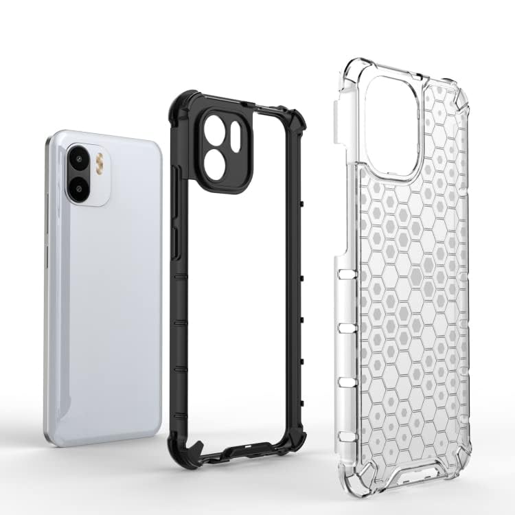 Image of Lustree TPU Honey Comb Armor Shock Proof Back Cover for for Redmi A1 (Transparent)