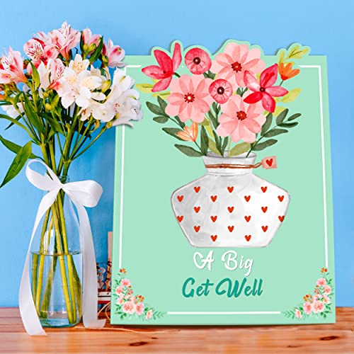 Image of Large Get Well Soon Card for Women Men, Jumbo Thanking of You Greeting Card for Him Her Encouragement A Big Get Well Greeting Card 14 x 22 inches, Envelope Included