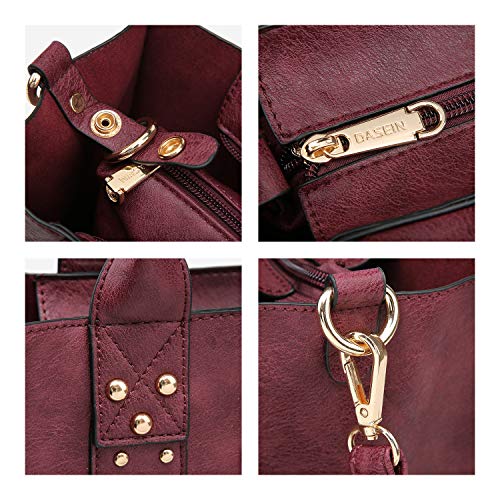 Image of Dasein Women's Designer Handbags Fashion Satchel Handbags Shoulder Bags Top Handle Work Bags w /Belt