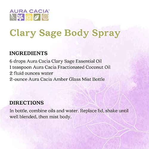 Aura Cacia 100% Pure Clary Sage Essential Oil | Gc/Ms Tested For Purity | 15 Ml (0.5 Fl. Oz.) | Salvia Sclarea #TOP6