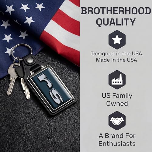 Image of Brotherhood Car Key Chain for Camaro - Classic Models Keychain for Men and Women Gift Key Ring - -