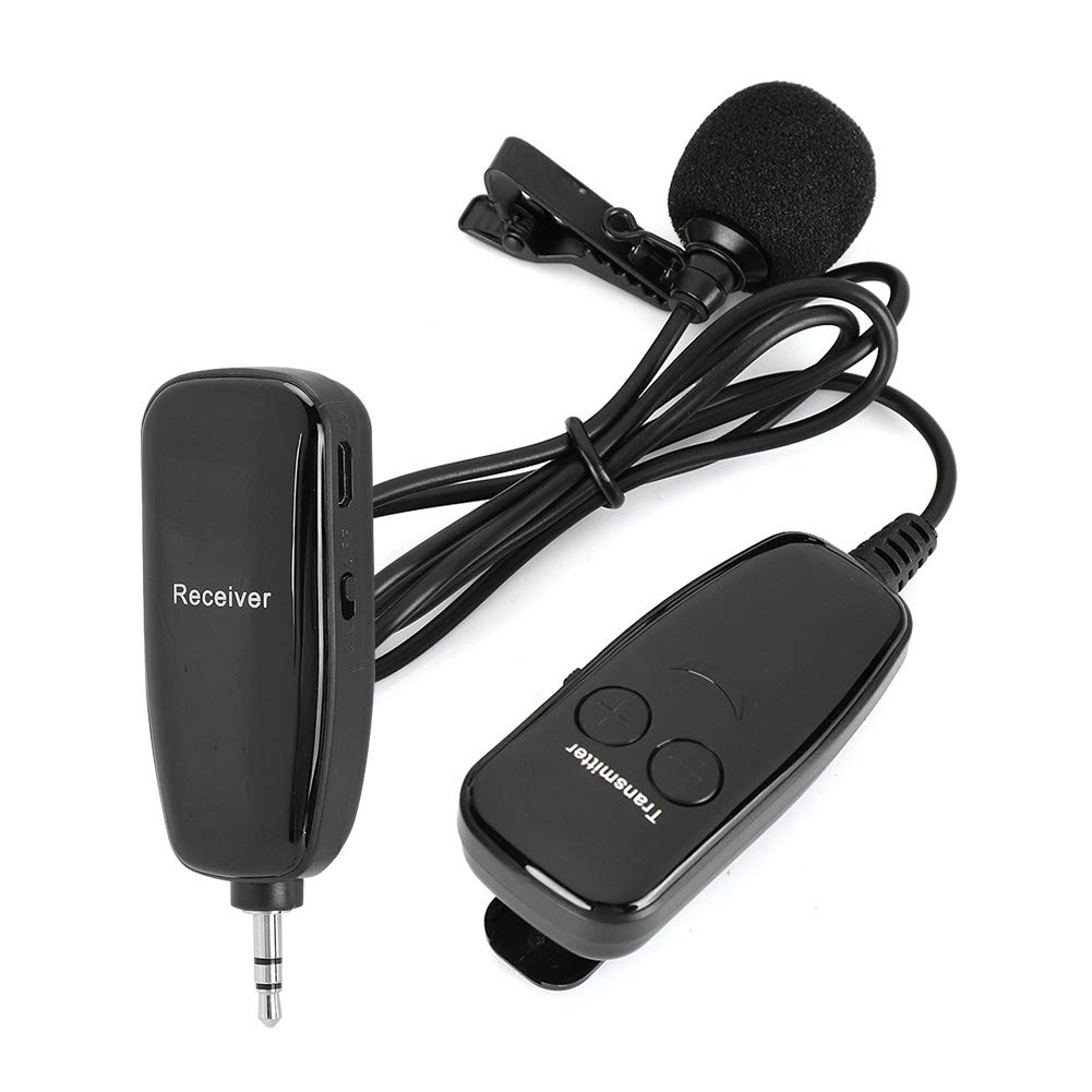 Wireless Tie Clip Microphone, Wireless Collar Clip Microphone Universal Mini Collar Clip Mic Voice Amplifier,for Recording,Speech,Interview(wireless)