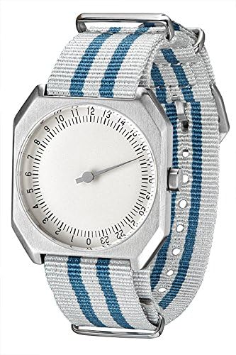 slow Jo 26 - Grey/Blue Nylon, Silver Case, Silver Dial - Image 3
