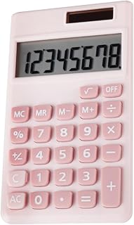 Tofficu Mini computador pequeno computador educação portátil calculadoras mini calculadoras portátil calculadora contabilidade calculadora solar portátil rosa componente eletrônico