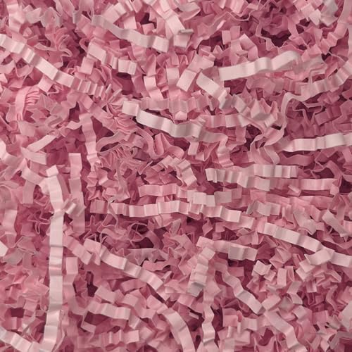 Image of Zankubom 10 LB Pink Crinkle Cut Paper Shred Filler Great for Gift Wrapping, Basket Fillers, Birthday, Gift Wrapping, Anniversary, Halloween-4