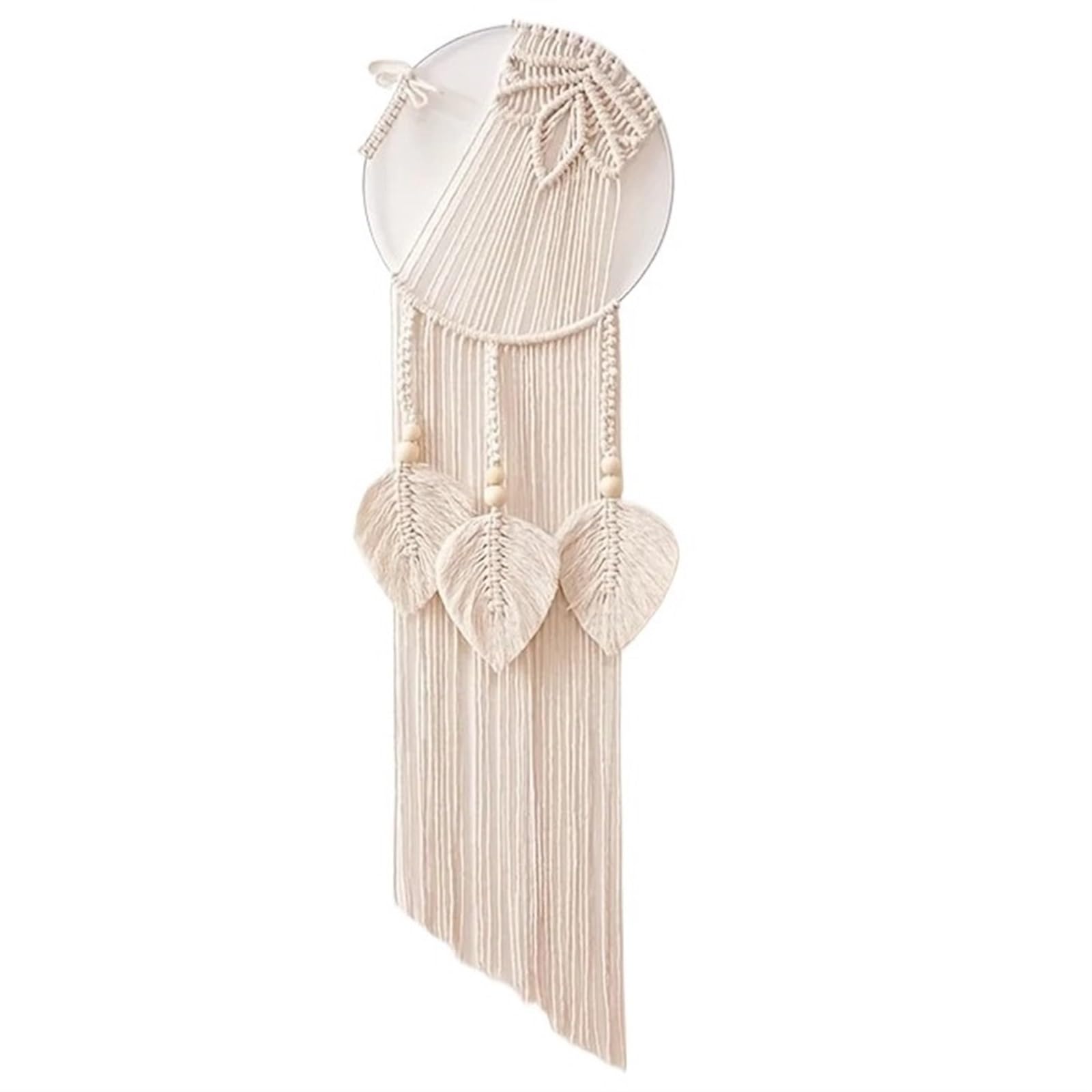 DFGBAPKBL 1pc Blatt Muster Tapisserie Macrame Wand Hängen Woven Ästhetischen Wandbehang for Wohnzimmer Schlafzimmer Für die Dekoration von Wänden