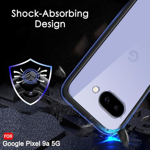 Image of KAPAVER Hybrid Shock Proof Series Back Cover Case Compatible with for Google Pixel 9A (PC+TPU) (Black)