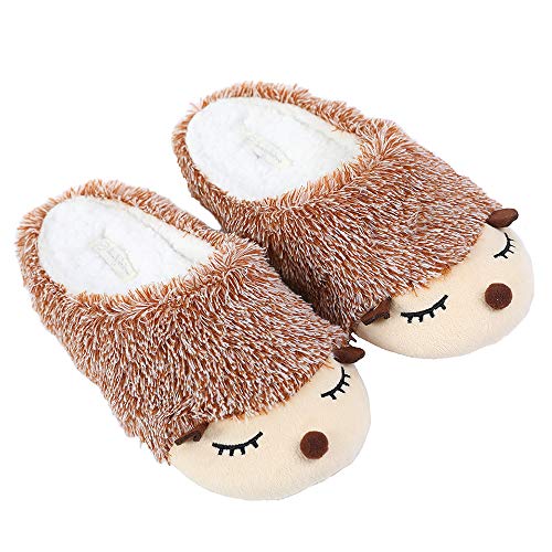Kathyland women's cute animal hedgehog shoes warm slipp…