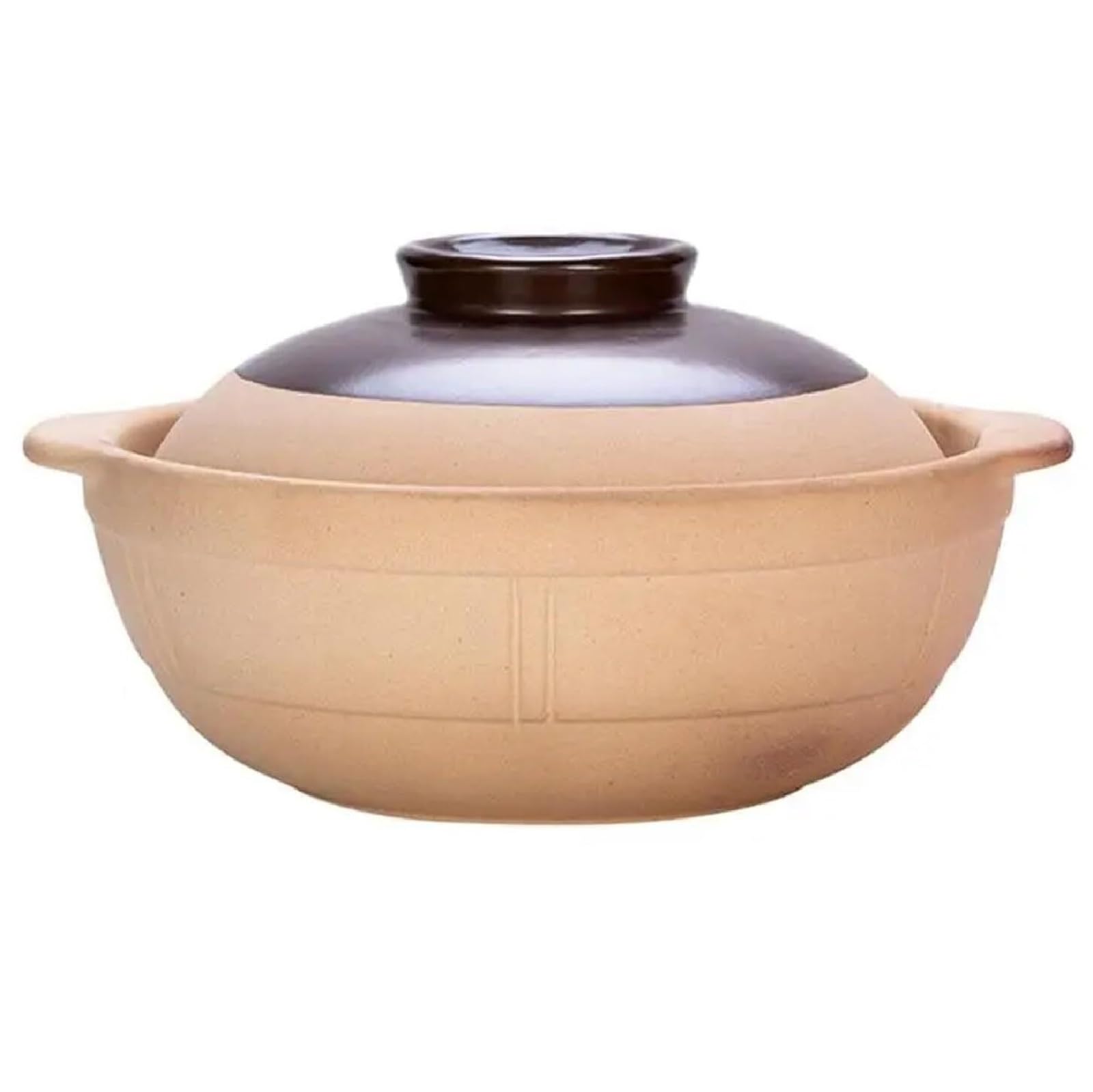 Casserole Traditional Ceramic Clay Pot For Gas Stoves, Durable Sand Claypot For Home Use, Crack-Resistant Casserole For Claypot Rice, Stews, And Soups(5L)