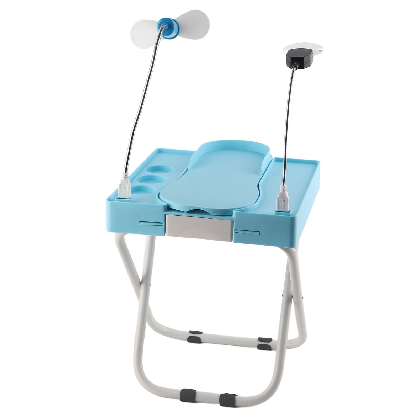 Pedicure Foot Rest, Professional Pedicure Foot Stand Stool Adjustable Pedicure Nail Pedal with Fan and LED