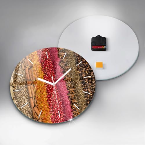 Horlogerie moderne Wallfluent en verre de qualité supérieure 30 cm