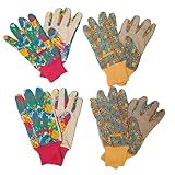 plyrmonth 4pairs of Women's Gardening Glove.Comfortable and Colorful Women's Cotton Work Gloves or Yard Gloves,Suitable for Gardening.