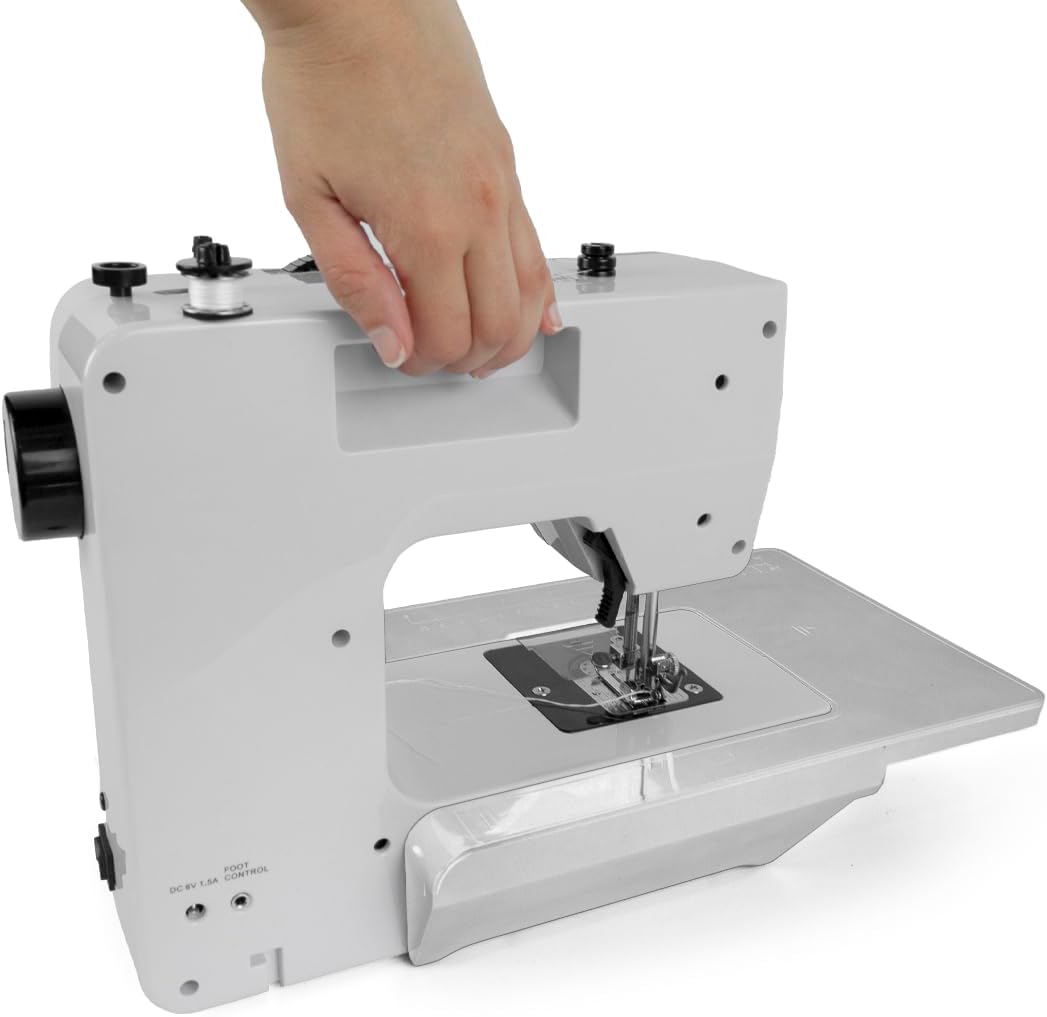 Hand threading the PRIXTON P125 sewing machine needle