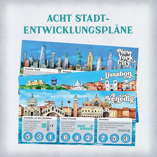 KOSMOS 685096 Cities - Große Städte, große Pläne, Städtebauspiel, Brettspiel für 2-4 Spieler, Gesellschaftsspiel ab 10 Jahre – Bild 5